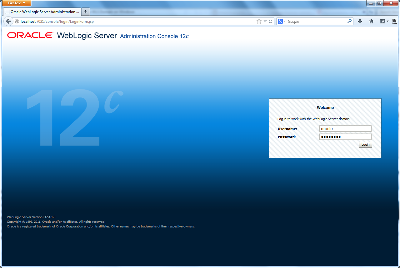 Reset the AdminServer Password in WebLogic 11g and 12c